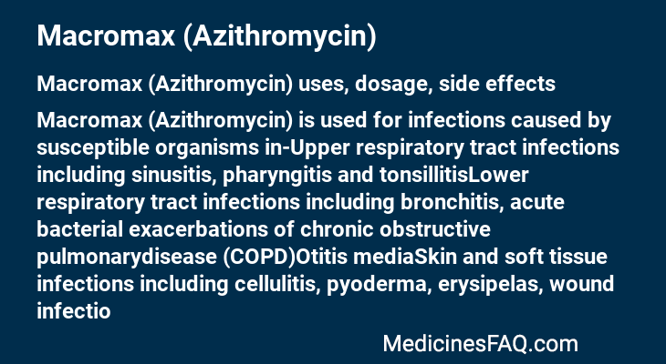 Macromax (Azithromycin)