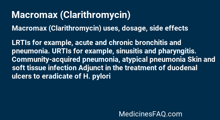 Macromax (Clarithromycin)