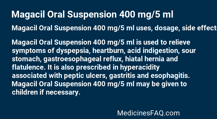 Magacil Oral Suspension 400 mg/5 ml