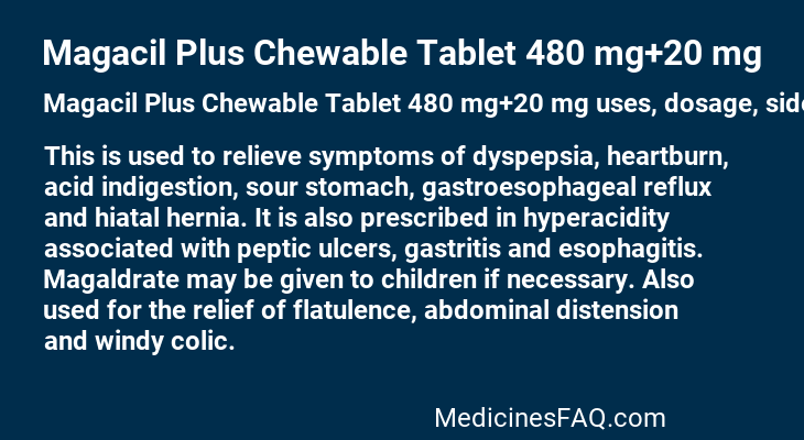 Magacil Plus Chewable Tablet 480 mg+20 mg