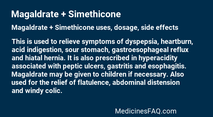 Magaldrate + Simethicone