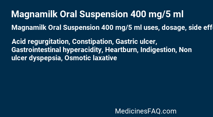 Magnamilk Oral Suspension 400 mg/5 ml