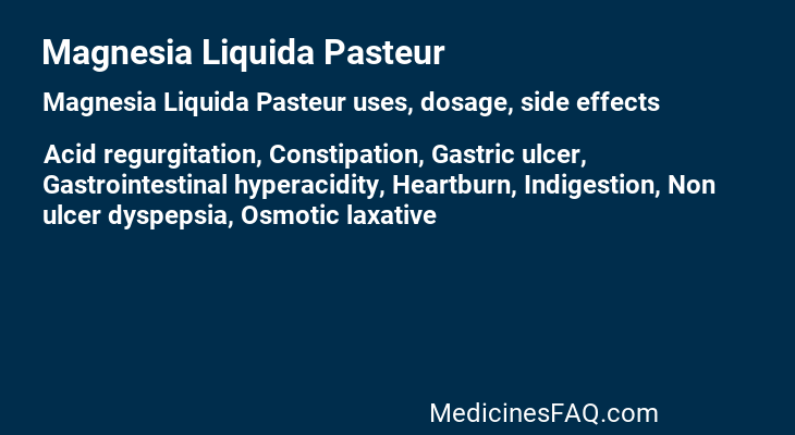 Magnesia Liquida Pasteur