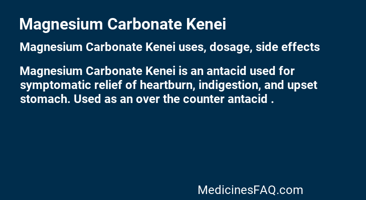 Magnesium Carbonate Kenei