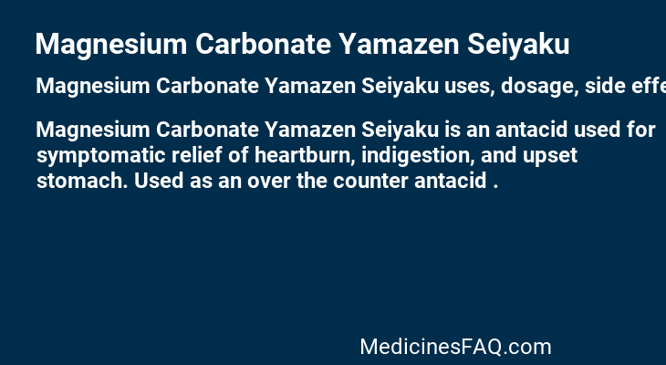 Magnesium Carbonate Yamazen Seiyaku
