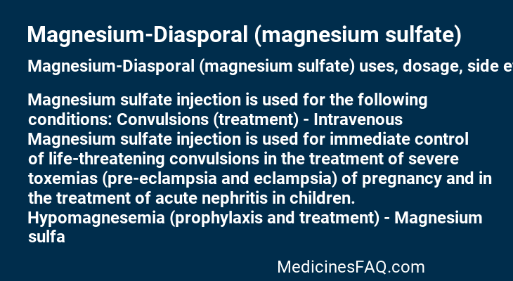 Magnesium-Diasporal (magnesium sulfate)