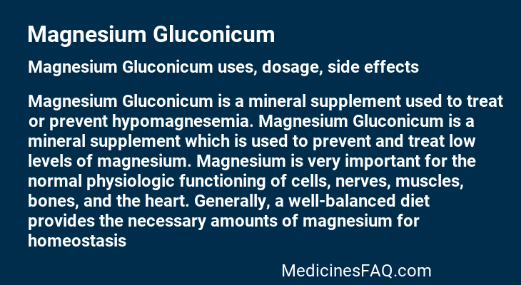 Magnesium Gluconicum