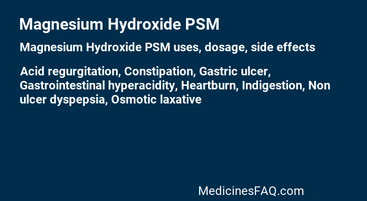 Magnesium Hydroxide PSM