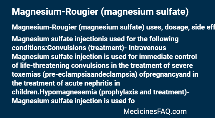 Magnesium-Rougier (magnesium sulfate)