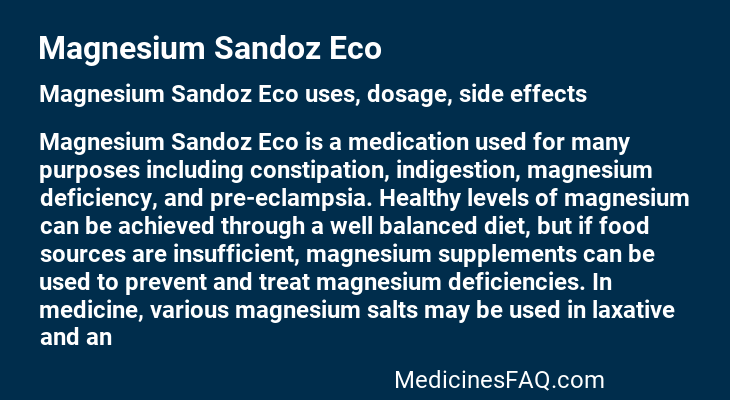 Magnesium Sandoz Eco