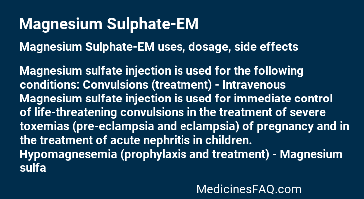 Magnesium Sulphate-EM