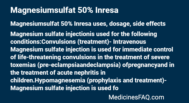 Magnesiumsulfat 50% Inresa