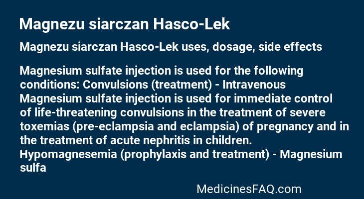 Magnezu siarczan Hasco-Lek