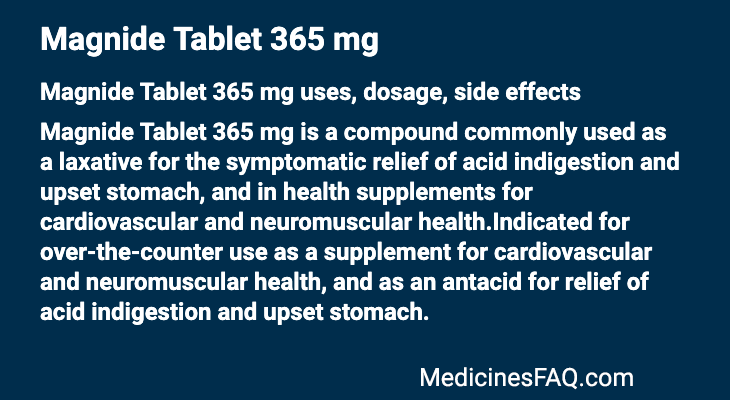 Magnide Tablet 365 mg