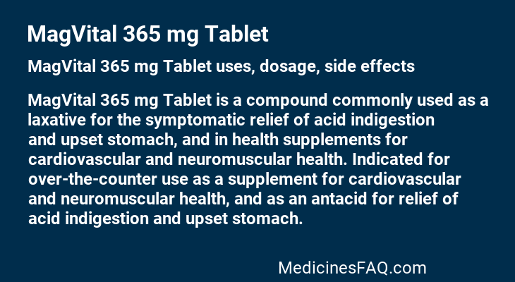 MagVital 365 mg Tablet