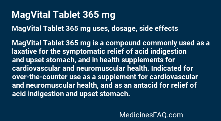 MagVital Tablet 365 mg