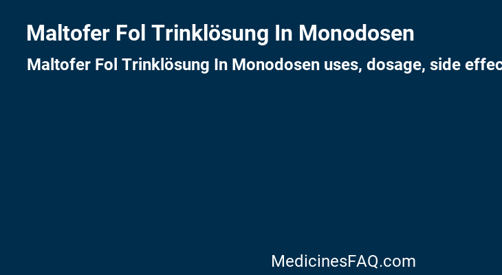 Maltofer Fol Trinklösung In Monodosen
