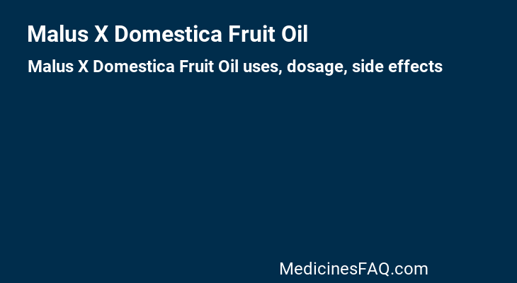 Malus X Domestica Fruit Oil