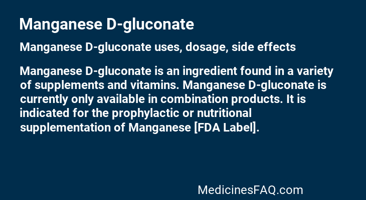 Manganese D-gluconate