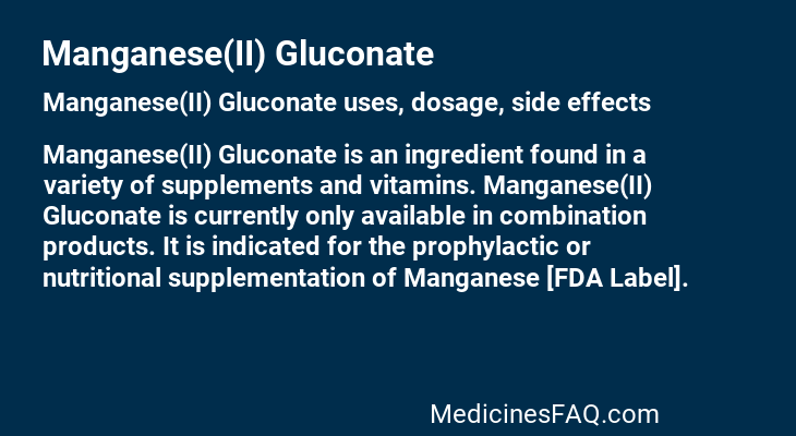 Manganese(II) Gluconate