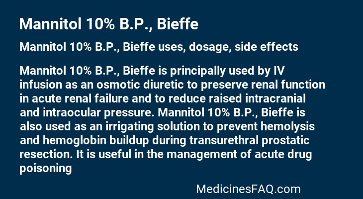 Mannitol 10% B.P., Bieffe