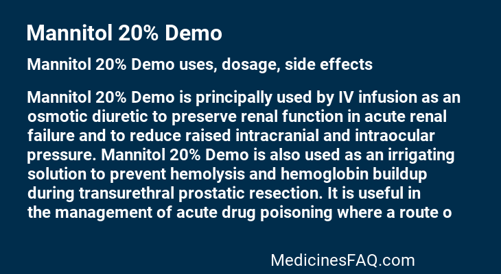 Mannitol 20% Demo