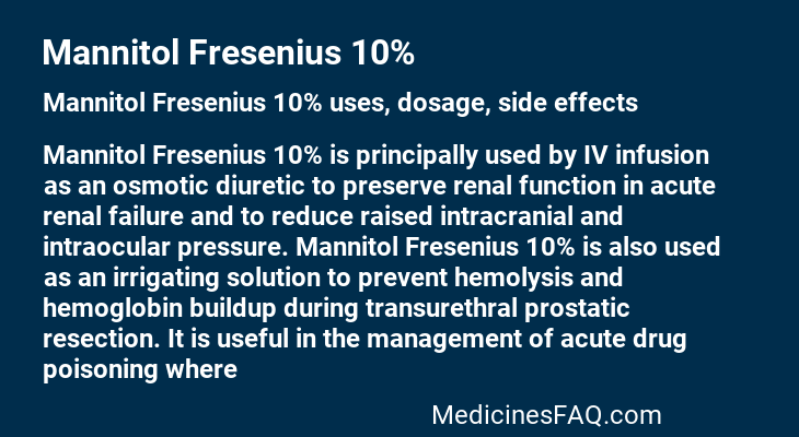 Mannitol Fresenius 10%