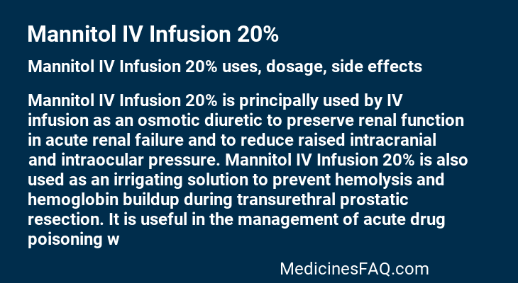 Mannitol IV Infusion 20%