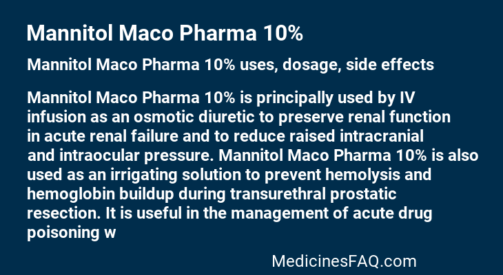 Mannitol Maco Pharma 10%