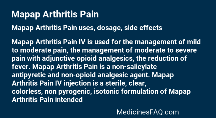 Mapap Arthritis Pain