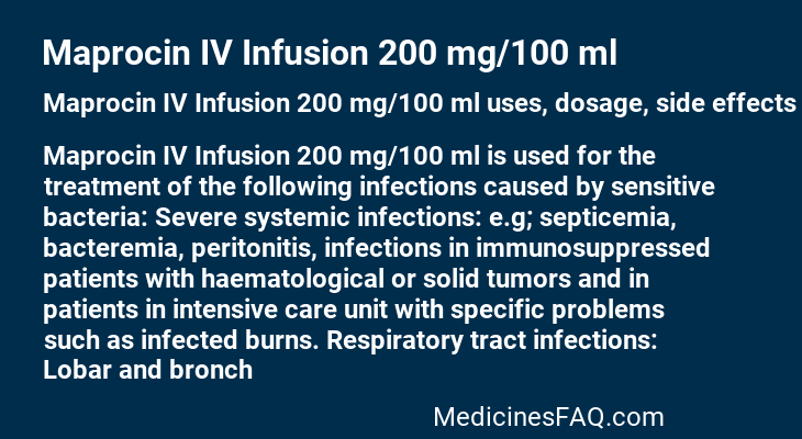 Maprocin IV Infusion 200 mg/100 ml