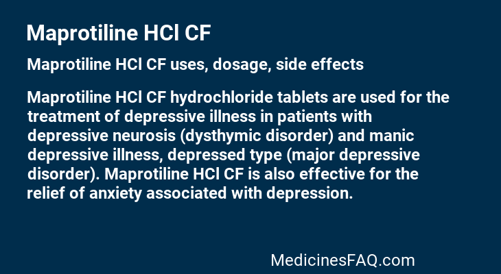Maprotiline HCl CF