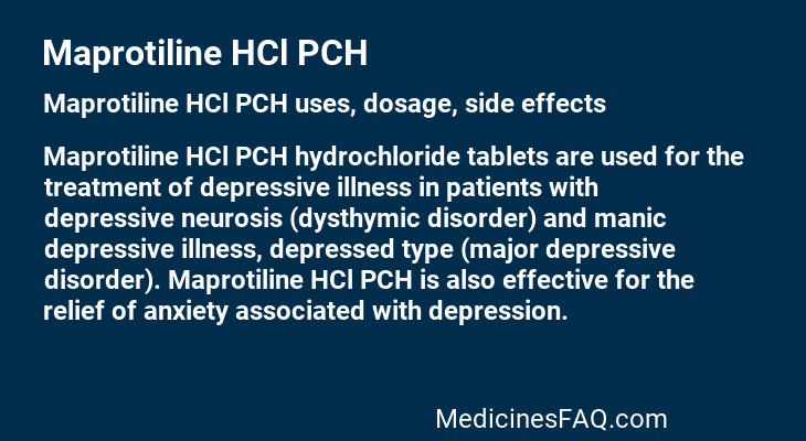Maprotiline HCl PCH