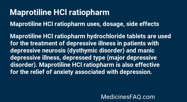 Maprotiline HCl ratiopharm