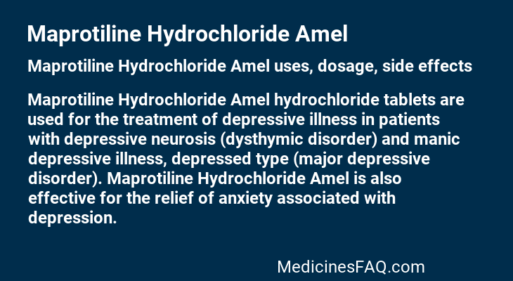 Maprotiline Hydrochloride Amel