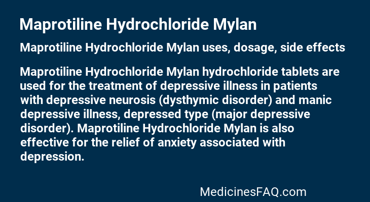 Maprotiline Hydrochloride Mylan