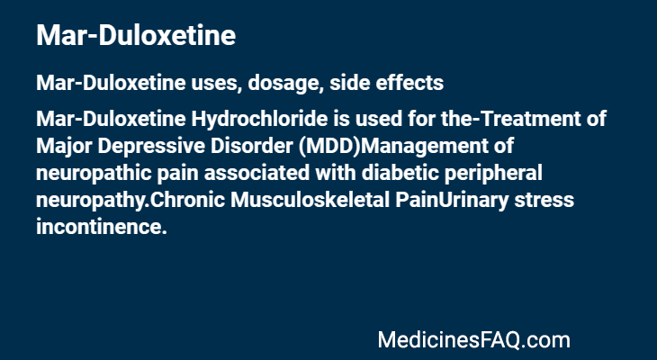 Mar-Duloxetine