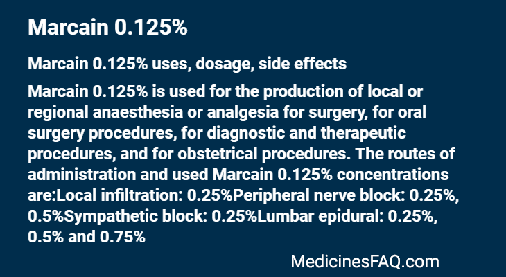 Marcain 0.125%