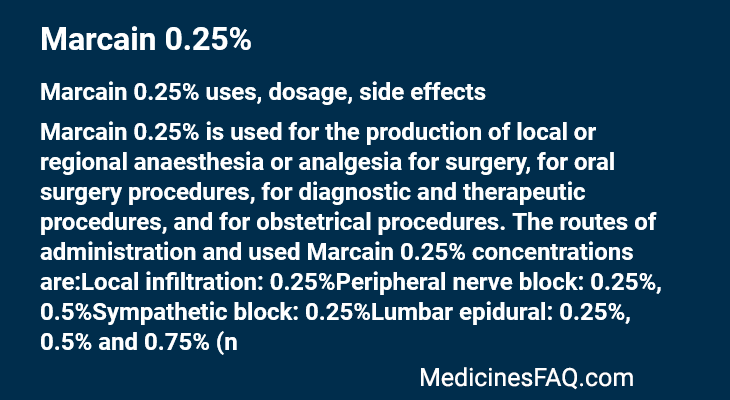 Marcain 0.25%