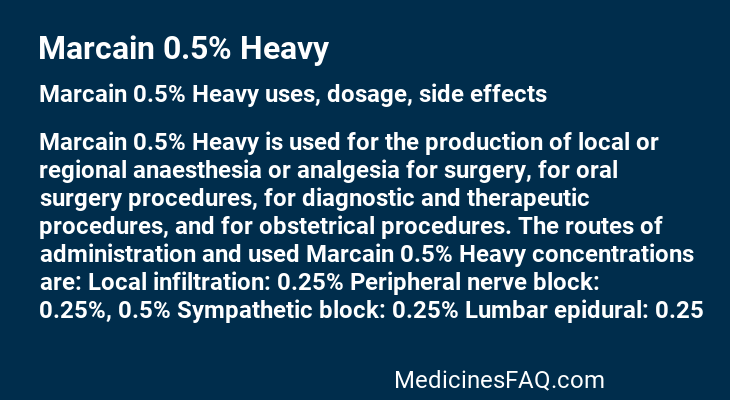 Marcain 0.5% Heavy