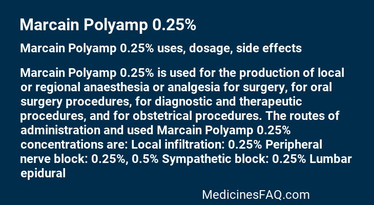 Marcain Polyamp 0.25%