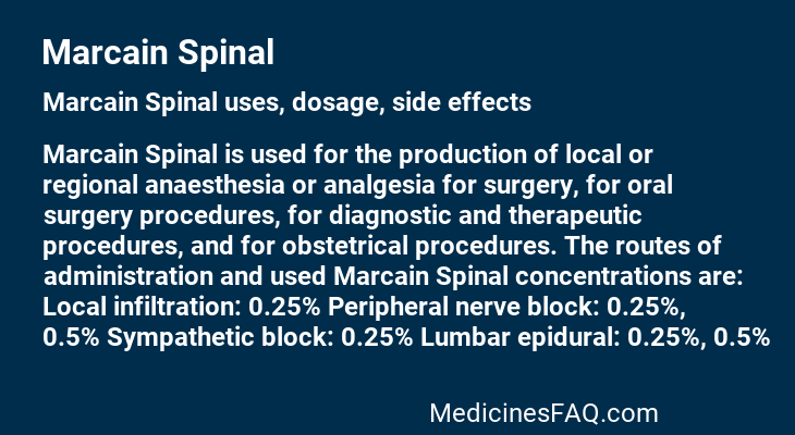 Marcain Spinal