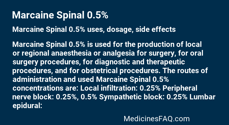 Marcaine Spinal 0.5%