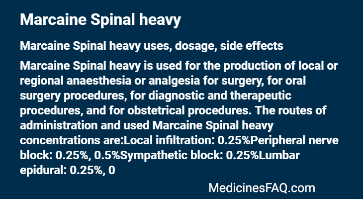 Marcaine Spinal heavy