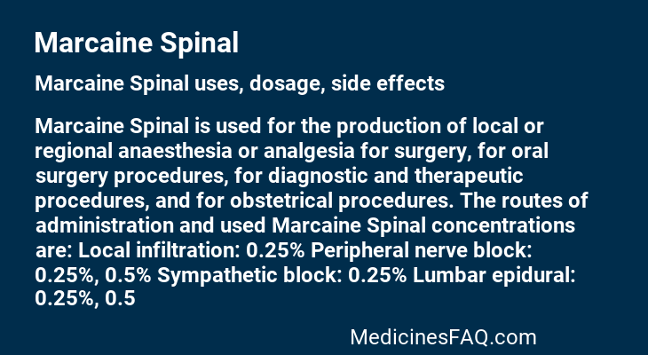 Marcaine Spinal