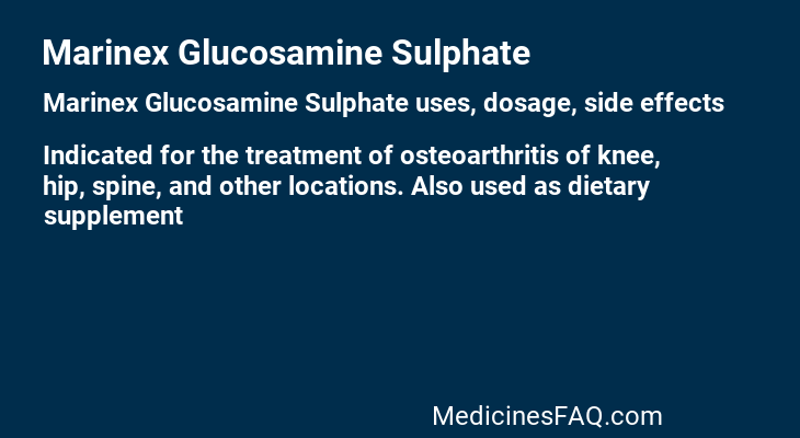 Marinex Glucosamine Sulphate