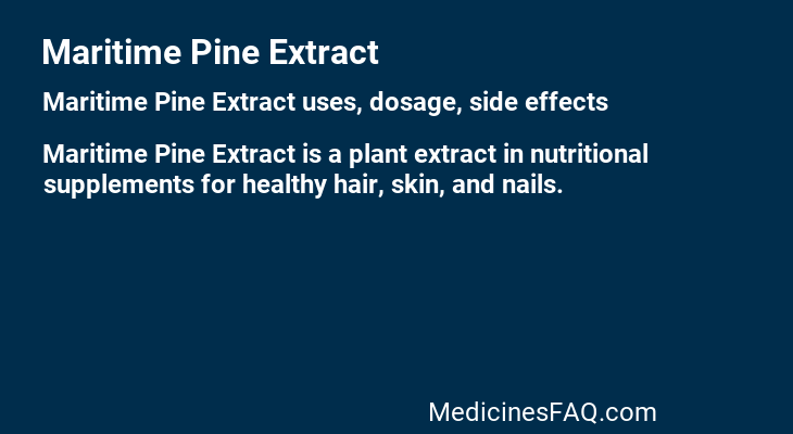 Maritime Pine Extract