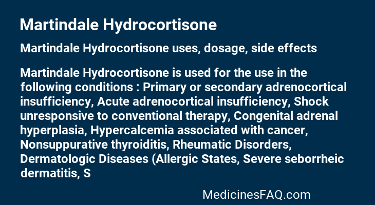 Martindale Hydrocortisone