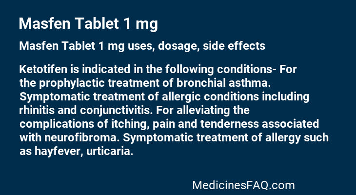 Masfen Tablet 1 mg