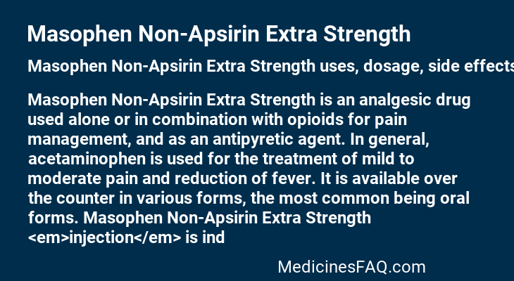 Masophen Non-Apsirin Extra Strength